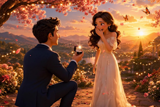 3d pixar style ai animation 3d pixar ai romantic storytelling ai proposal video