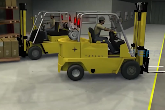 do 3d industrial factory animation warehouse visualization production line video