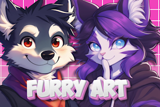 draw your fursona, furry art or anthro character