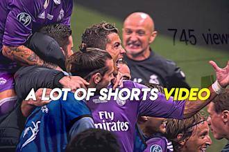 create trending football shorts for youtube, tiktok and instagram shorts videos