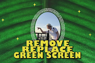 remove green screen and replace background in video or photo