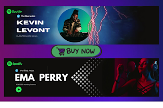 design  eye catching spotify artist banner