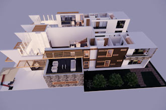 do 2d house plan, 3d floor plan, interior exterior realistic rendering