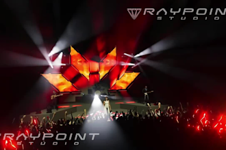 create a stage lighting plot and 3d design for your concert