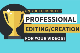 do professional video editing and motion graphic animations