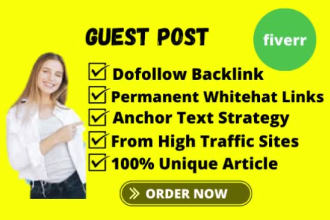 write and publish 10 guest posts on google approved site