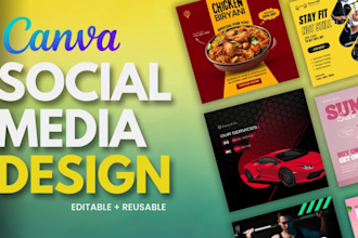 design editable canva templates and instagram posts using canva