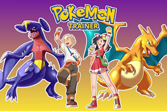 draw you as a pokemon trainer, pokemon art or custom tcg