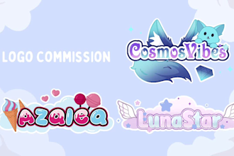 design cute vtuber logo for twitch discord youtube and kick