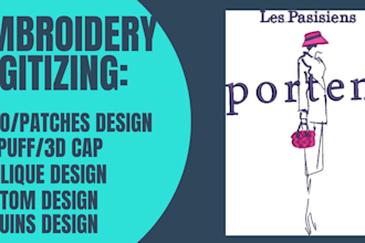 digitize logo into embroidery dst pes within few hours