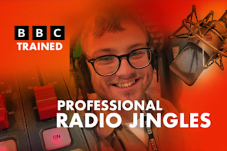 produce radio or podcast jingles, dj drops, and stings