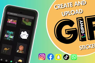 create instagram GIF, animated stickers for instagram stories facebook and giphy