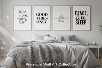 design printable typography poster, motivational wall art