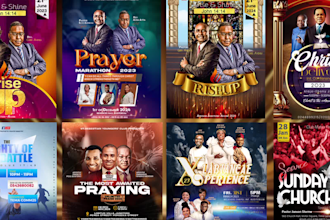 a stunning church flyer, event flyer, party flyer and conference poster