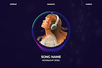 create unique audio spectrum or music visualizer video