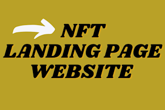 design creative nft landing page or nft single page website