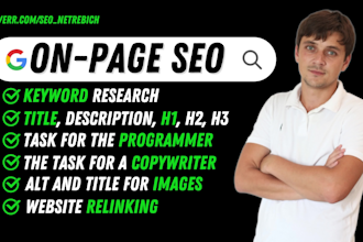 do complete on page SEO optimization and technical audit onpage website