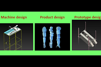 do reverse engineering, 2d and 3d modeling, machine design