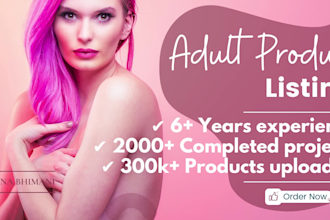 add product or upload products or product listing to adult store