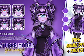 design and rigging your vtuber model live2d in anime style for streaming