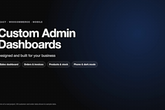 design and develop a custom admin dashboard