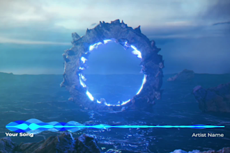 create an epic audio waveform visualizer