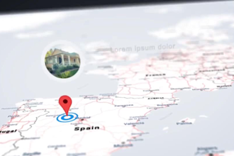 map animation, animated map, motion graphic, travel map, 2d map animation