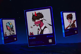 create dynamic 3d nfts, crypto, trading card animation
