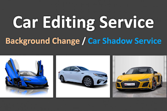 car photo image editing and automotive car background remove