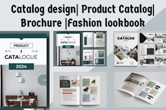 do brochures, catalogs, magazines, lookbooks and product designs for marketing