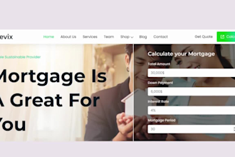 build mortgage website with mortgage calculator, generate hot mortgage leads