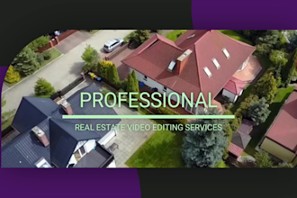 do professional real estate video editing and reels