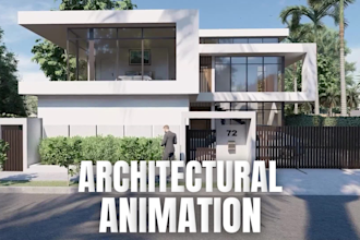 do 3d architectural walkthrough animations for interior, exterior and landscape