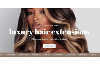 design hair extension shopify store hair extension  store hair extension website
