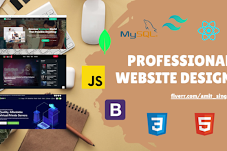 design redesign  website, landing page in HTML CSS bootstrap