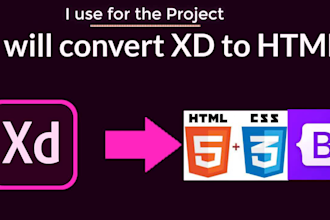 convert xd, figma to HTML CSS bootstrap