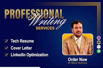 write tech resume, professional resume and cover letter