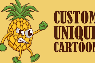 create cartoon fruits and vegetables cute