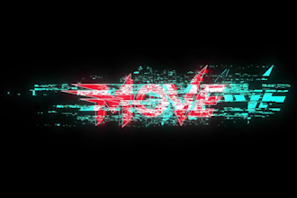 create a glitch intro