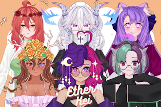 design professional live2d model for vtuber ready to rig