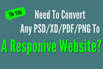 convert PSD to HTML bootstrap responsive website