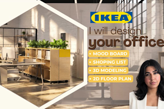 design professional 2d 3d office interiors functional layouts ikea shopping list