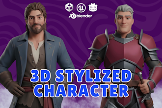 create stylized 3d characters for games, animation and mascots