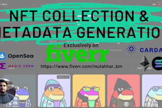 create random nft art variations with metadata and rarities