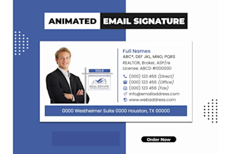 design clickable email signature or animated email signature