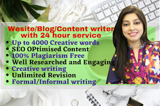 write well organised, well researched, SEO friendly, plagiarism free article