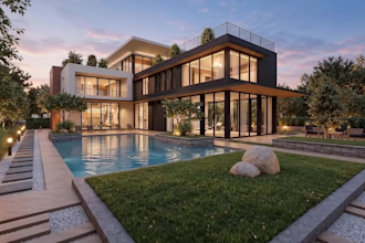 create photorealistic 3d house and villa exterior renderings
