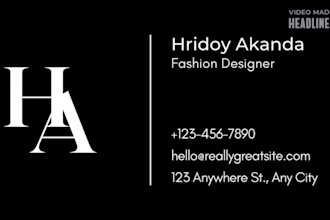 make you a business or visiting card in hours