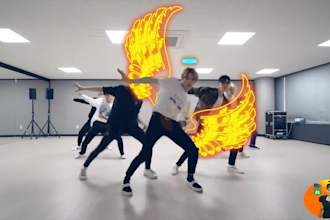 hand drawing animate your dance video with visual glow lines