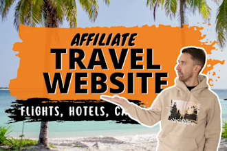 create a unique travel, flights, hotels affiliate website
